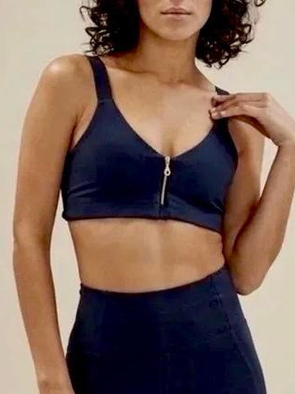 Girlfriend Collective Black Monroe Bra, sz M